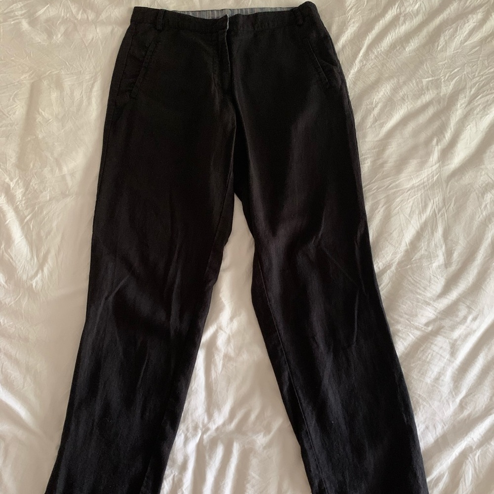 capri linen blend pants